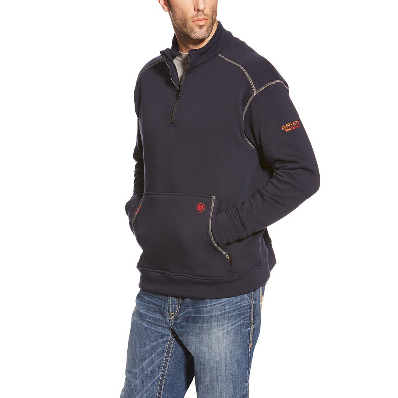 Sudaderas Ariat Fr Polartec Fleece 1/4 Zip Azul Marino Hombre - Chile 592-UAROJF